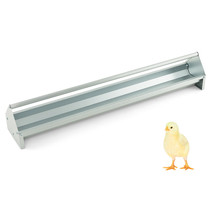 Metal Chicken Feeding Trough Galvanized Steel Chicken Feeder with Drainage Holes - £77.47 GBP