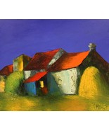 The Haystack, 24"x32" commission original oil painting on canvas by Phuong - $189.00