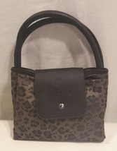 Chico&#39;s Leo Roll Small Mini Tote Leopard Travel Compact Handbag Fold Up NWT - £17.84 GBP