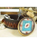 Southwestern Indian Aztec Vector Symbol Turquoise Decorative Jewelry Box... - $31.22 CAD