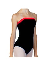 Bal Togs 6003 Women&#39;s Large (12-14) Black With Pink Trim Camisole Leotard - £13.41 GBP