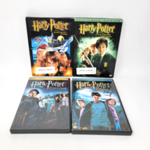 Harry Potter DVD Set Lot of 4 Tested and Works Sorcerer&#39;s Stone Chamber Goblet - £9.40 GBP