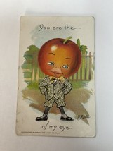 Anthropomorphic Apple Postcard by E Curtis Sent to Onondaga Pottery Co 1908 - £8.67 GBP