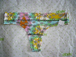 Rue 21 Women&#39;s Cotton Thong Panties X-LARGE Retro Tie Dye W Daisy Flowers NEW - £7.74 GBP