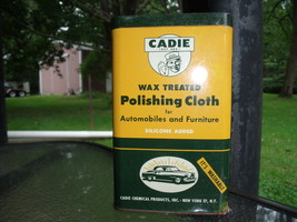 Cadie Wax Polishing Cloth and Tin Vintage - £31.27 GBP