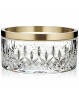 Waterford Crystal Lismore Reflection Bowl 8&quot; Gold Band Clear 40027191 NE... - $279.00