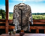 Vintage We Be Bop Shirt Womens 1X Button Up Blouse Top Animal Print Cat ... - $34.65