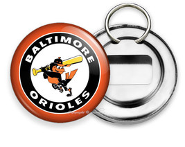 BALTIMORE ORIOLES MARYLAND TEAM BASEBALL BAT PITCH BIRD BOTTLE OPENER KE... - £11.76 GBP