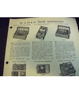 Original Triplett electrical Inst. Radio  &amp; Tube Testers Price Sheets ir... - $16.45 CAD