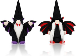 Halloween Decorations Halloween Gnomes - 2 Pack Handmade Bat Gnomes Plush Decor, - £7.52 GBP