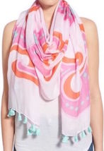 Kate Spade New York Tassel Oblong Scarf Sweet Valentine Pink $138 New - £93.22 GBP
