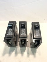 Lot Of 3 Eaton CUTLER-HAMMER BR115 C115 15 Amp E7819-T Hacr Type 1 Pole Breaker - £31.76 GBP