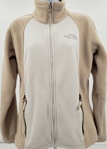 The North Face Womens Beige and White Light Weight Zippered Fleece Jacket S/M - £21.92 GBP