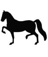 Hackney Horse or Pony Trotting Equine Decal Black Silhouette Profile Sti... - $5.00