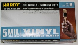 Hardy Medium Duty Vinyl Disposable-industrial Grade 5ml Gloves pc100 Med... - $23.00