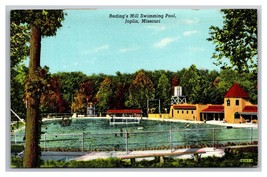 Reding Mill Swimming Pool Joplin Missouri MO UNP Linen Postcard Z2 - £3.07 GBP