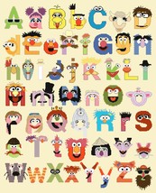 counted Cross Stitch Pattern Alphabet Muppets characters 272*339 stitche... - $3.99