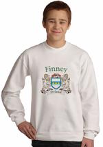 Finney Irish coat of arms Sweatshirt in White - £23.61 GBP