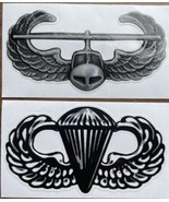 AIRBORNE JUMP and AIR ASSAULT WINGS Stack Window Sticker Decal - Black - $258.53 MXN
