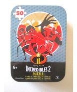 Disney Pixar Incredibles2  Age 6+ 5&quot; X 7&quot; 50 Pcs Puzzle W/Tin Box Gift S... - £5.17 GBP