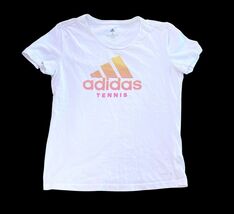 Adidas Tennis Climalite White Athletic T-Shirt Women’s Small Logo Tee - $9.89