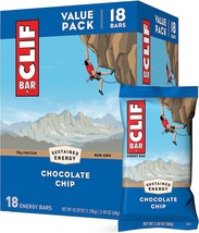 (12 Ct) Clif Bars Energy Chocolate Chip w/ Organic Oats Plant Based Kosher 12/23 - £10.24 GBP