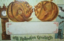 Vintage Halloween Postcard Gottschalk Kissing Goblins Bats 2040 Newport Pa 1908 - £61.02 GBP