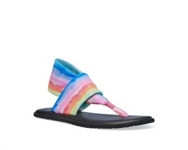 Sanuk kid&#39;s yoga sling burst tie dye sandal in Rainbow - size 2/3 - £20.64 GBP