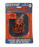Vintage Deco-R-Pair Iron-On Embroidered Blue Jean Repair Patch Tiger - $22.62 CAD