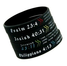 Bible Wristbands Silicone Rubber Scripture - $47.83