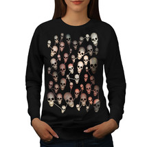 Wellcoda Metal Death Skull Womens Sweatshirt, Concert Casual Pullover Jumper - £22.86 GBP+