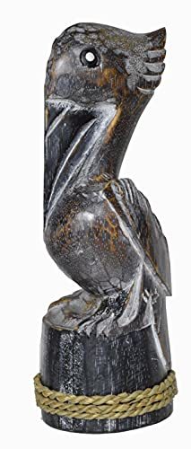 Primary image for Hand Carved Nautical Wood Pelican Statue Art Rustic Cottage Look