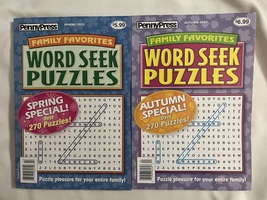 Lot of (2) Family Favorites Word Seek Puzzles Puzzles 2022 Spring &amp; Autumn - £19.71 GBP