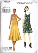 Very Easy Vogue V9278 Misses Slip Dress Size 6 to 14 Uncut Sewing Pattern - £14.56 GBP