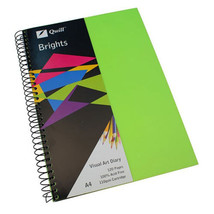 Quill Brights A4 Visual Art Diary 60-Leaf - Lime Green - $34.91