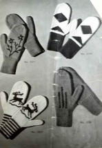 Vintage Knitting Pattern Book Laceys SocksMittens1949 Reindeer Snowflakes - $27.34