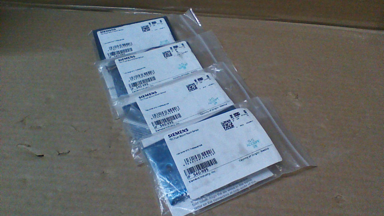 (4) NEW SIEMENS 540-995 TEC FLUSH MOUNT ROOM TEMP SENSORS / 10K OHM THER... - $38.59