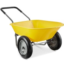 Heavy Duty 2-Wheel Multipurpose Rust Proof Wheelbarrow - Yellow - $285.11