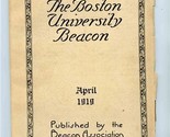 The Boston University Beacon April 1919 Stories Essays Poems  - $27.72