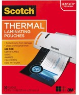 Pack of 50 3M Scotch Thermal Laminating Pouches 8.5&quot; x 11&quot; Clear Finish ... - €11,07 EUR