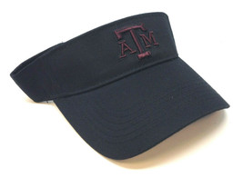 Texas A&amp;M University Aggies Logo Black Curved Bill Adjustable Visor Hat Cap Nwt - £17.37 GBP