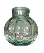 Vintage Apothecary Glass Jar Green Pumpkin 10&quot; Heavy No Lid Retro Decor ... - $30.40 CAD