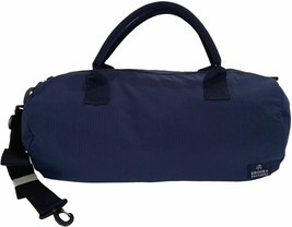 Brooks Brothers Navy Blue Nylon Seersucker Duffle Gym Bag Shoulder Strap 8518-5 - £77.51 GBP