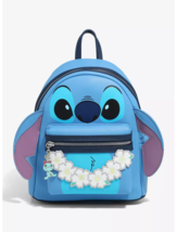 Loungefly Disney Lilo &amp; Stitch Figural Stitch with Lei Mini Backpack - £79.92 GBP