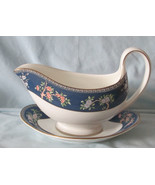 Wedgwood Blue Siam Gravy or Sauce Boat with Plate - £23.32 GBP