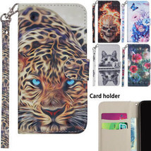 For iPhone 11 Pro Max 6s 7 8 Plus Patterned Leather Wallet Card Flip Case Cover - £41.68 GBP