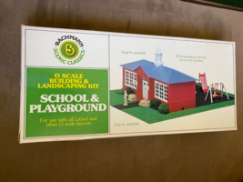 Vintage HO Gauge Bachmann School &amp; Playground #1982 New Old Stock NOS - $20.29