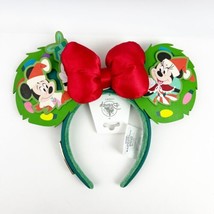 NWT Disney Mickey Minnie Mouse Loungefly Glow-in-the-Dark Holiday Ear He... - $34.99