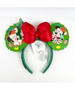 NWT Disney Mickey Minnie Mouse Loungefly Glow-in-the-Dark Holiday Ear He... - $48.24 CAD