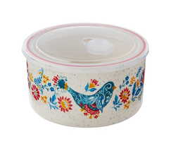 Pioneer Woman ~ Stoneware Food Storage Container ~ Mazie Pattern ~ Large - £23.53 GBP